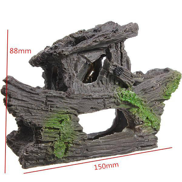Aquarium Fish Tank Rock Shipwrecks Hiding Cave Landscape Decor