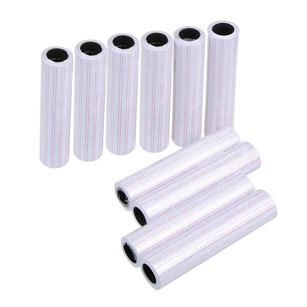 10 Rolls White Price Labels Tag Mark Sticker For Gun Labeller