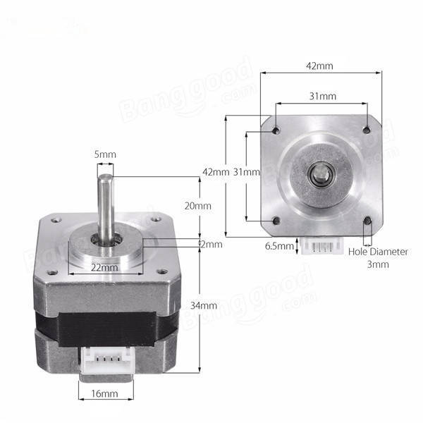 NEMA 17 26N.cm 0.4A Stepper Motor 42mm Two Phase Hybrid Stepper Motor