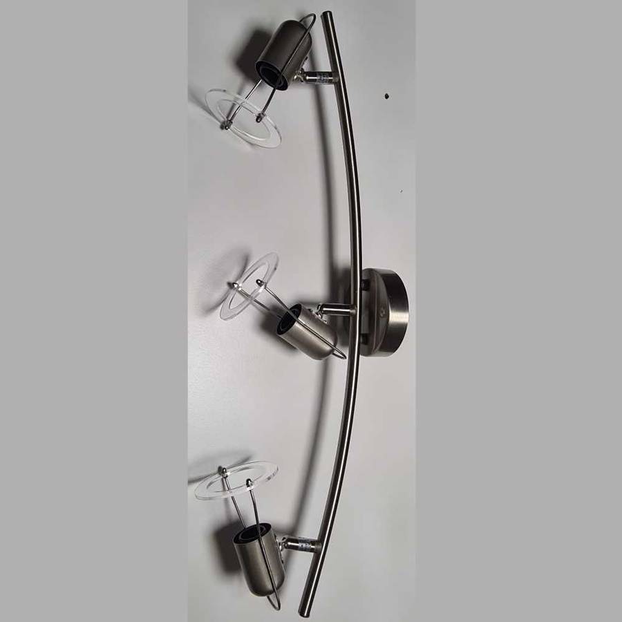 EUROLUX 3 FITTING CEILING SPOTLIGHT ONBAR CHROM S/CHROME