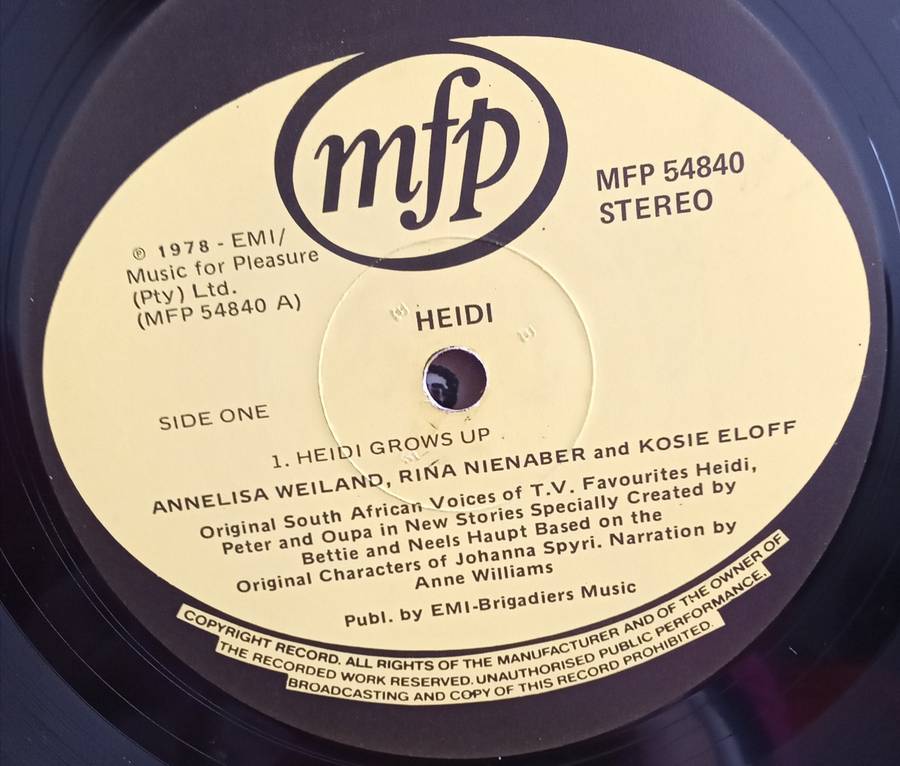 HEIDI 2 LP VINYL RECORD STEREO ENGLISH