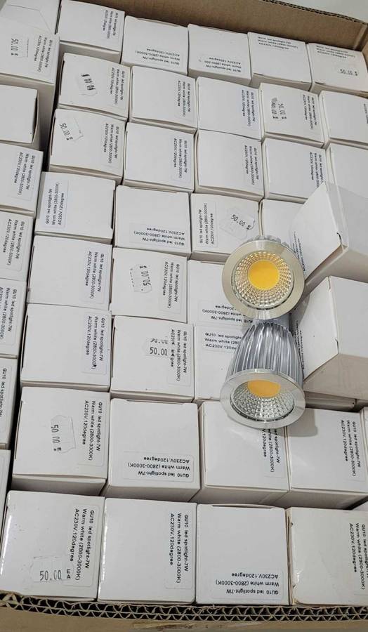 High Quality AC/DC 12v  GU10 Spot Light Bulbs, 7w  (Bid Per Piece)