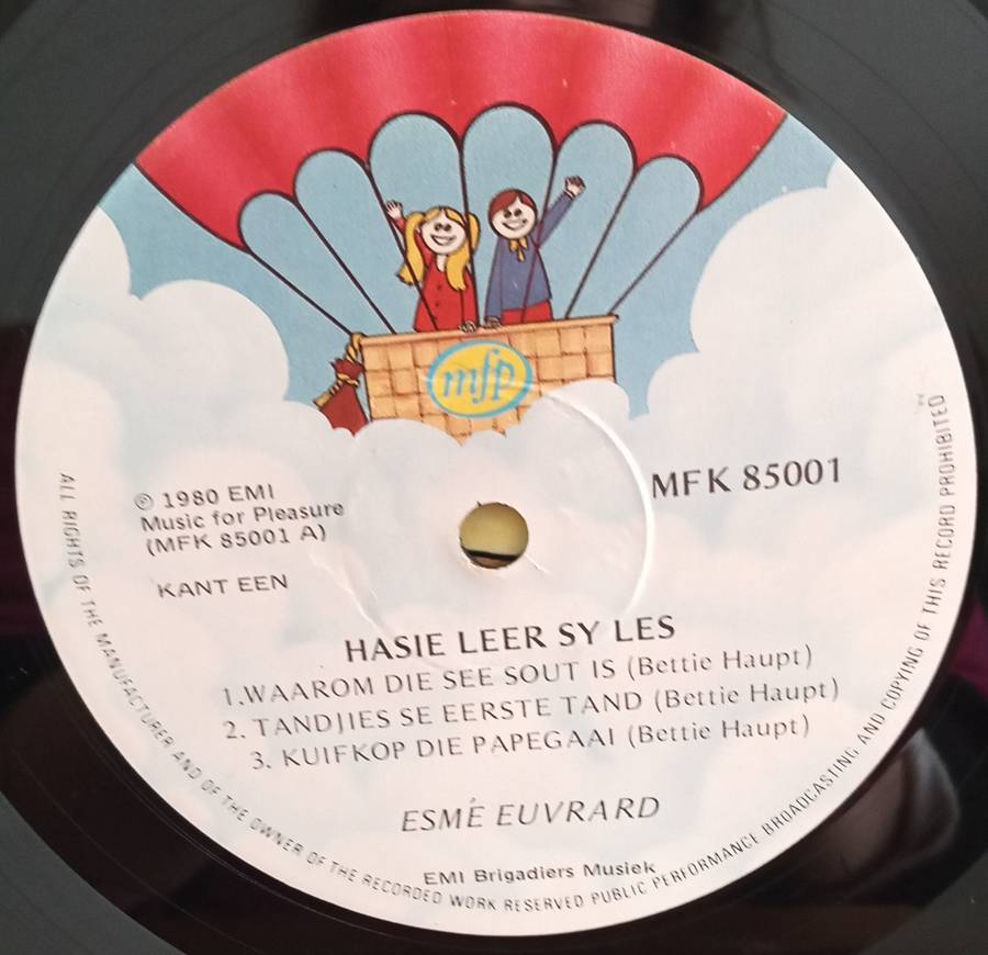 HASIE LEER SY LES - ESME EUVRARD LP VINYL RECORD AFRIKAANS