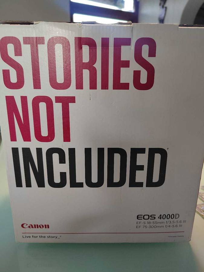 Canon 4000D DSLR Twin Lens Camera Kit