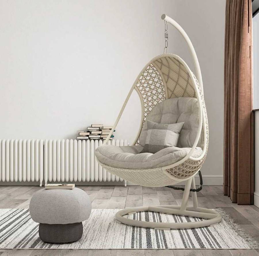 Boho Nordic Indoor Outdoor Swing Eggshaped Patio study Lounge Decor Swing Chair