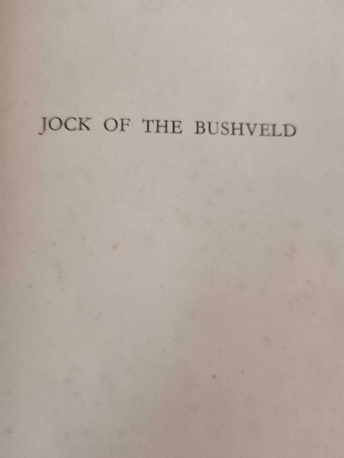 Jock of The Bushveld Book