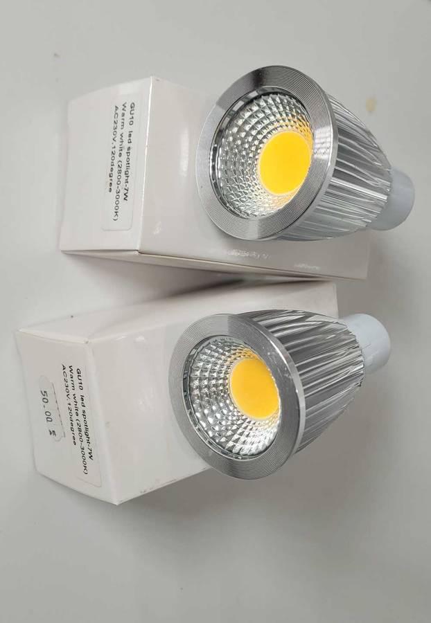 High Quality AC/DC 12v  GU10 Spot Light Bulbs, 7w  (Bid Per Piece)