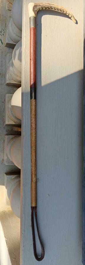 Antique Riding Crop with Antler Handle