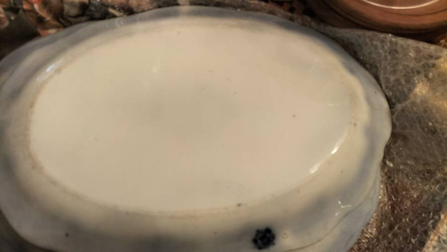 Keele Flow Blue Medium Size Platter by Grindley