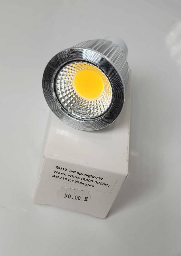 High Quality AC/DC 12v  GU10 Spot Light Bulbs, 7w  (Bid Per Piece)