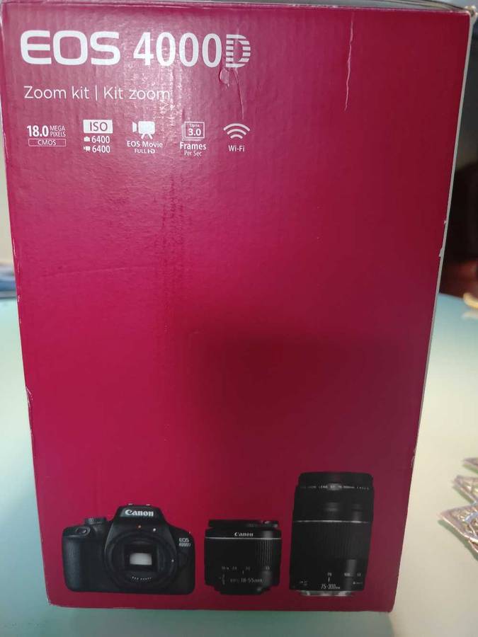 Canon 4000D DSLR Twin Lens Camera Kit