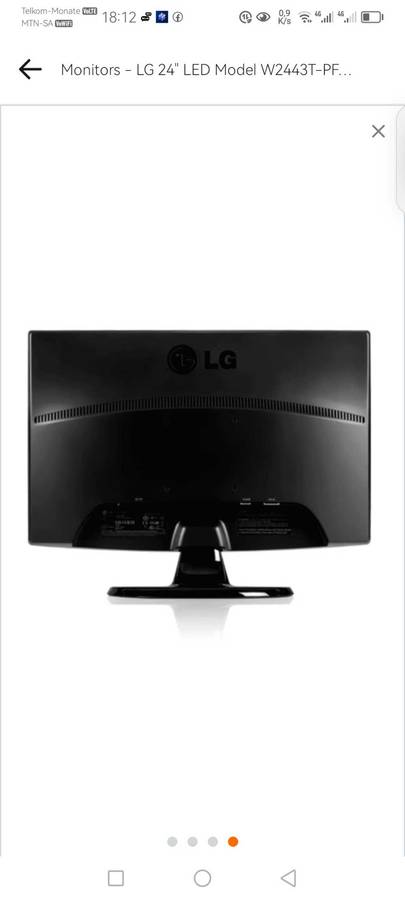 LG LED Model W2443T-PF 24" Desktop Monitor - Used