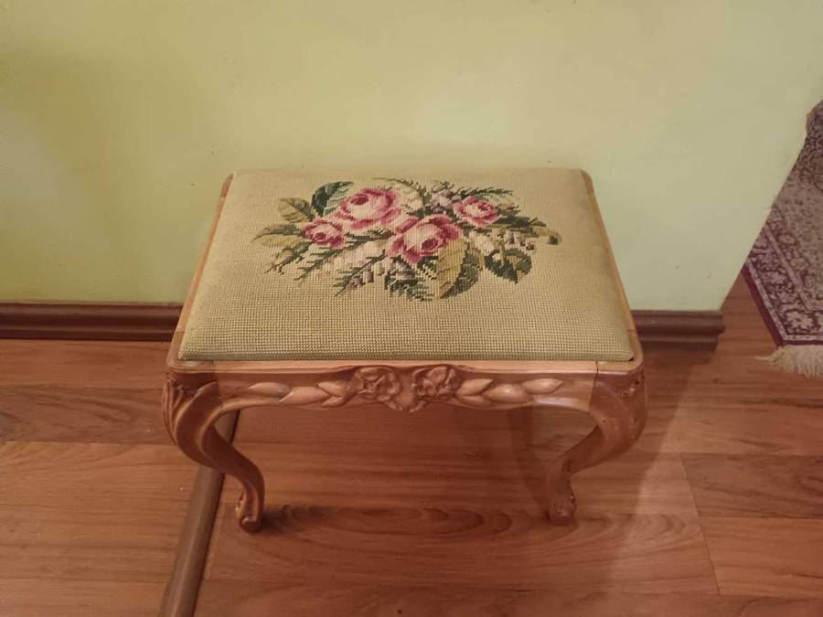 Tapestry Rose Stool