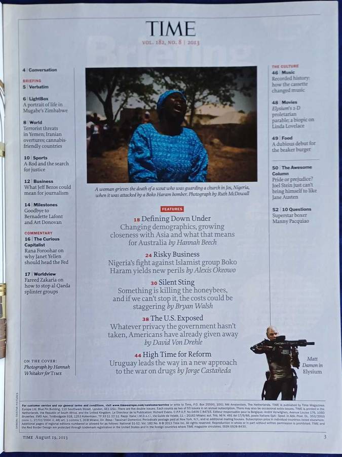 Time magazine August 19, 2013