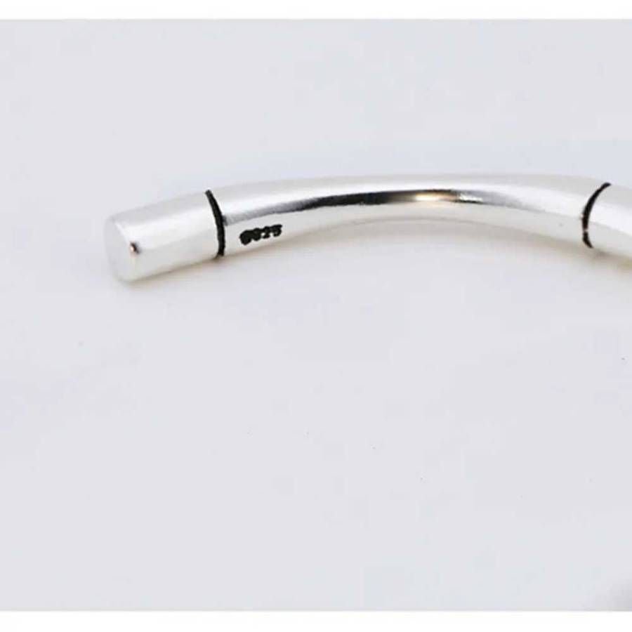 925 Silver Bamboo Open Cuff Bangle