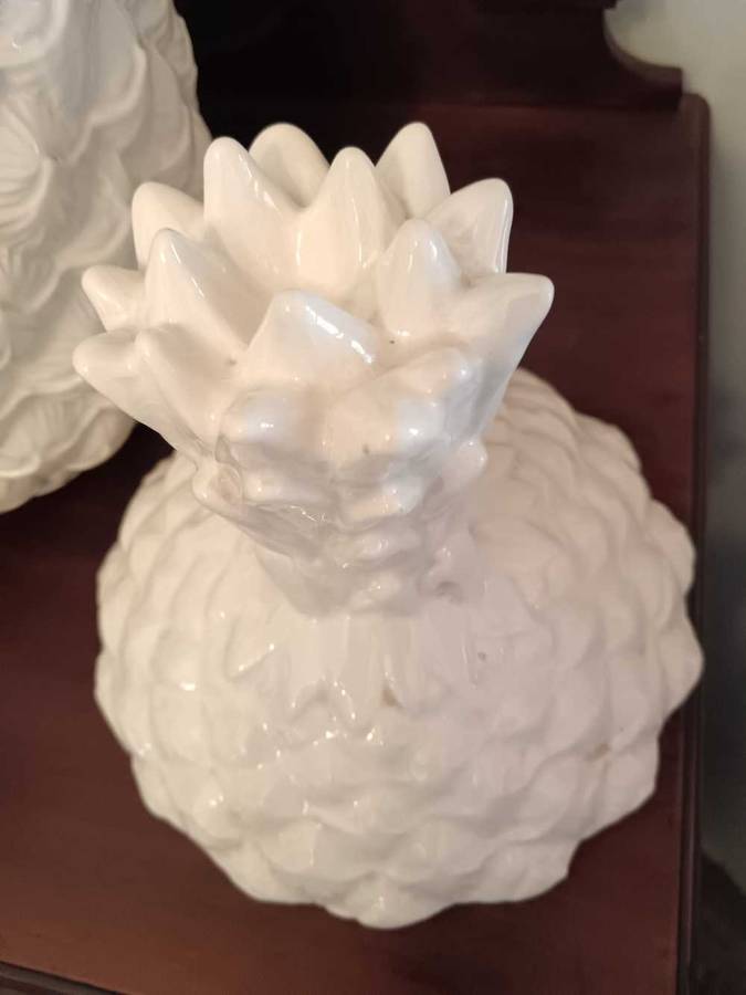 Stunning White Porcelain Pineapple Taureen with Ladle
