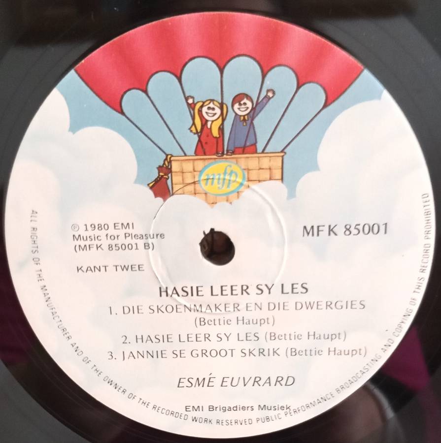 HASIE LEER SY LES - ESME EUVRARD LP VINYL RECORD AFRIKAANS