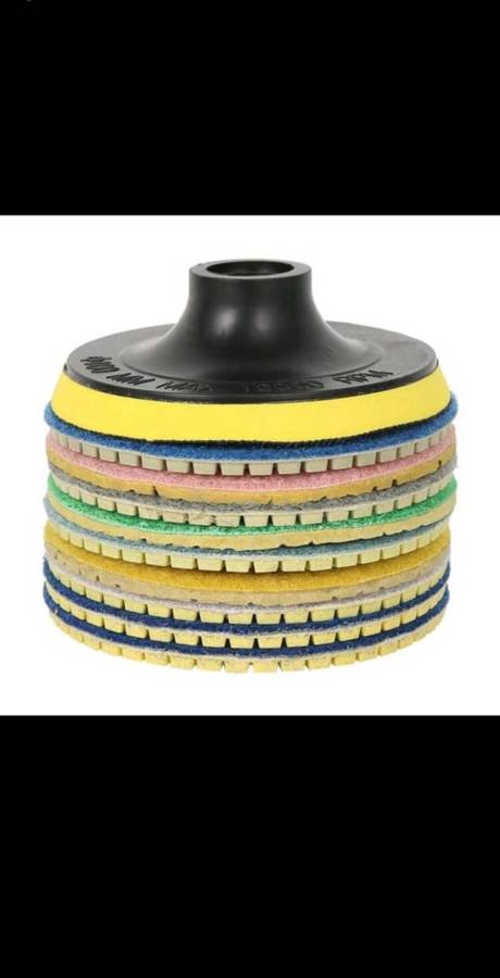 10pcs 4 Inch Diamond Polishing Pads Set Wet Dry Polishing Pad Kit