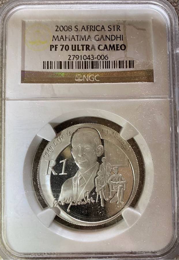 2008 SOUTH AFRICA MAHATMA GANDHI ONE RAND