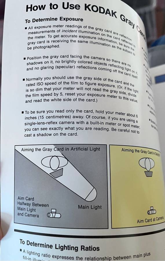 Kodak gray cards R-27 (printed in USA in 1980s)