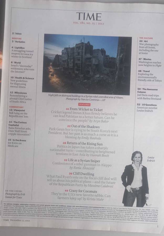 Time magazine December 17, 2012