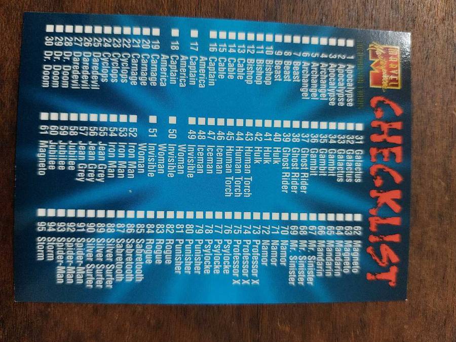 Marvel Masterpiece #151 Checklist