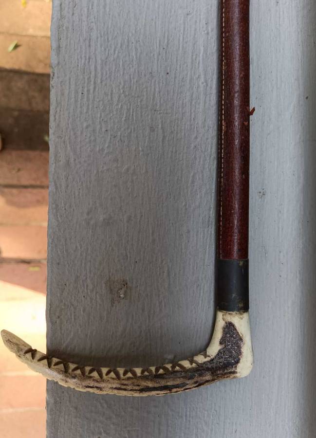 Antique Riding Crop with Antler Handle