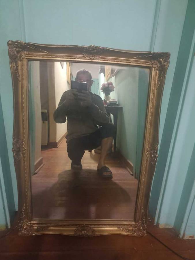 Patterned Gilded Vintage Mirror