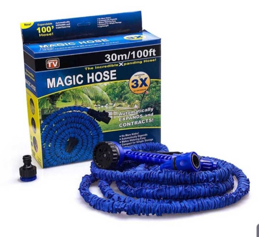 Magic Expanding Hose 30m Flexible Garden Water Hose+Spray Gun ***UNBOXED DEAL***