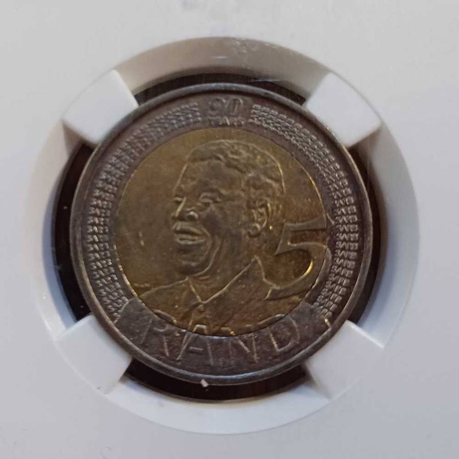 Mandela R5 Coin XF45 - 90 th Birthday