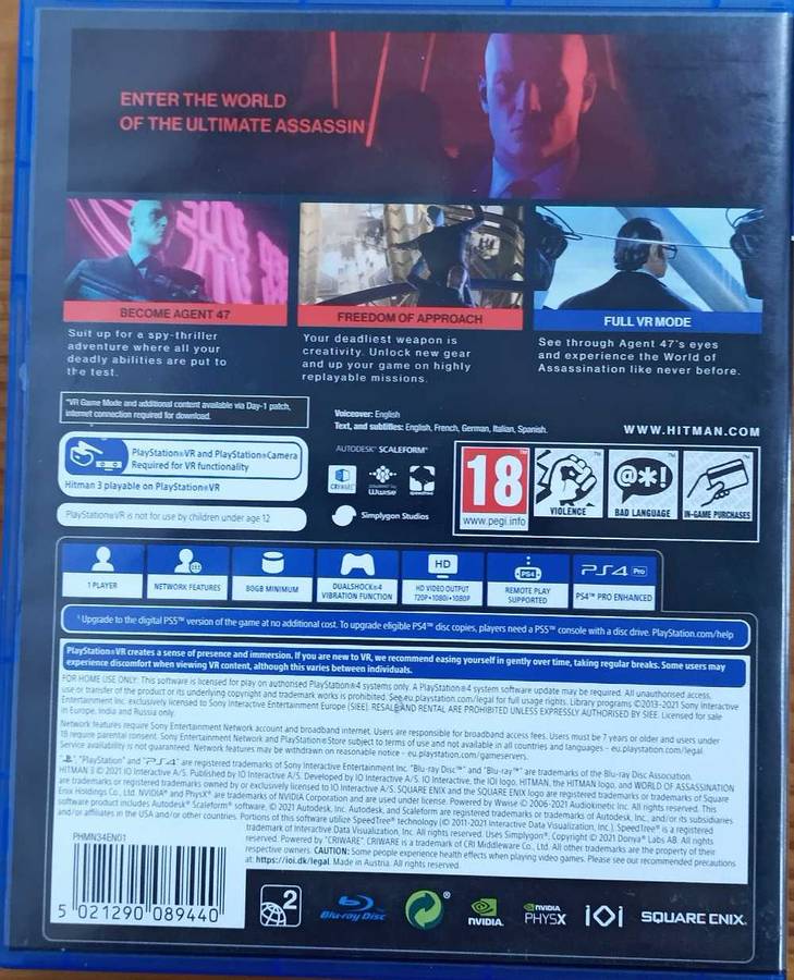 Hitman 3 for PS4 (CIB)