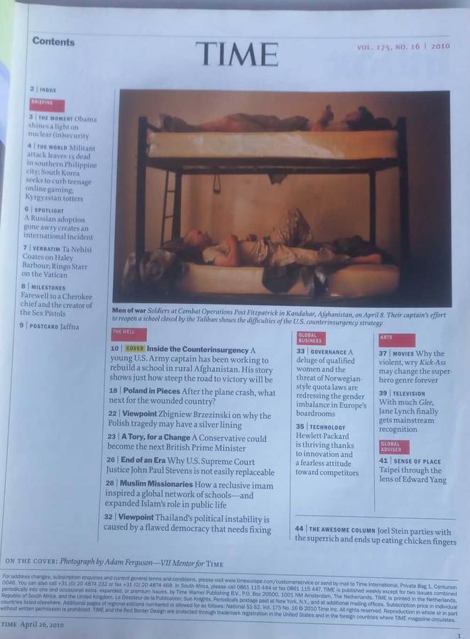 Time magazine April 26, 2010