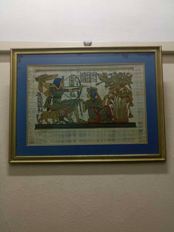 Papyrus Egyptian Pharaoh Queen Archery Arrow and bow