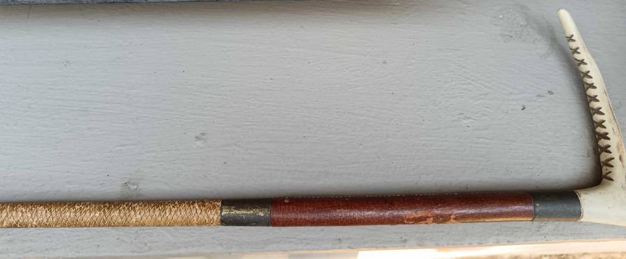 Antique Riding Crop with Antler Handle