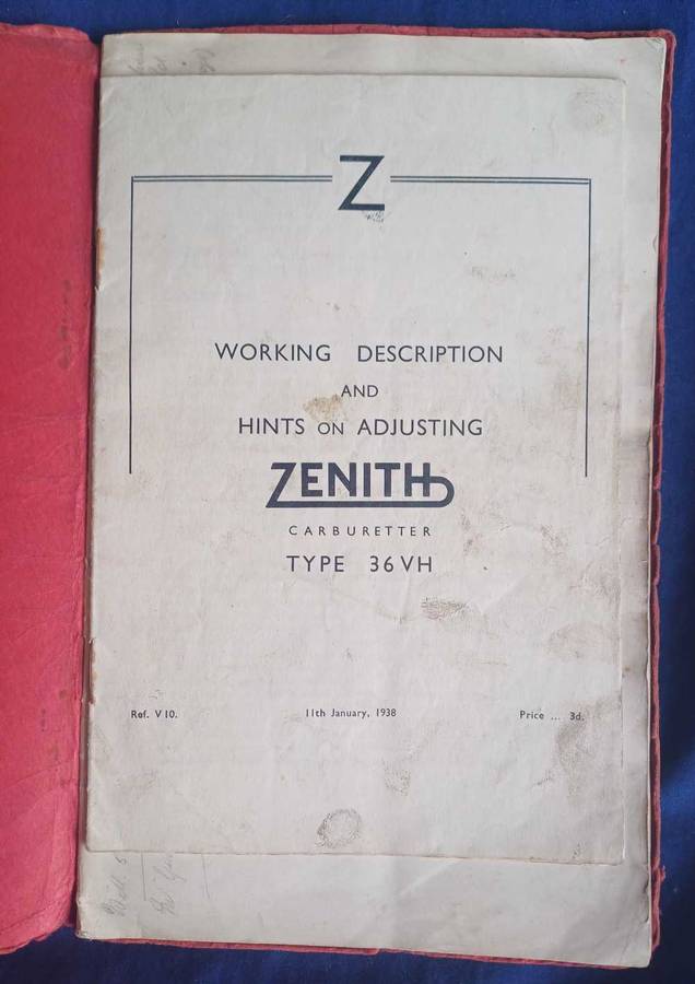 Riley instruction book 1 1/2 litre