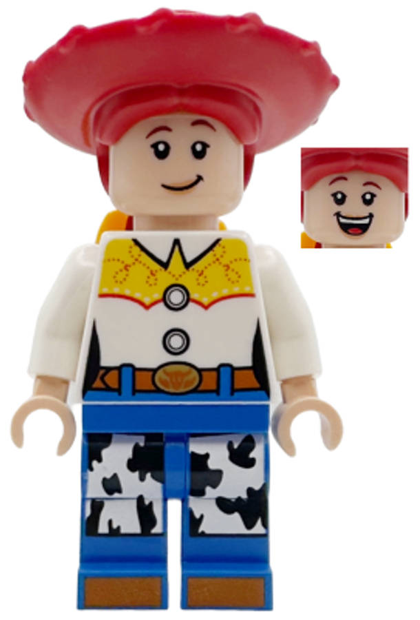 Lego (N) ~ Jessie - Normal Legs Minifigure Head and Bow Printed Dark Orange Bo