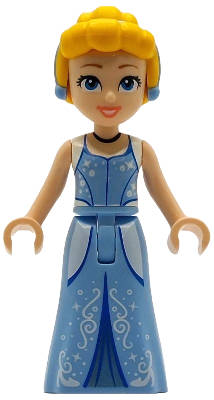 Lego (N) ~ Cinderella - Bright Light Blue and Metallic Light Blue Dress Bright ~