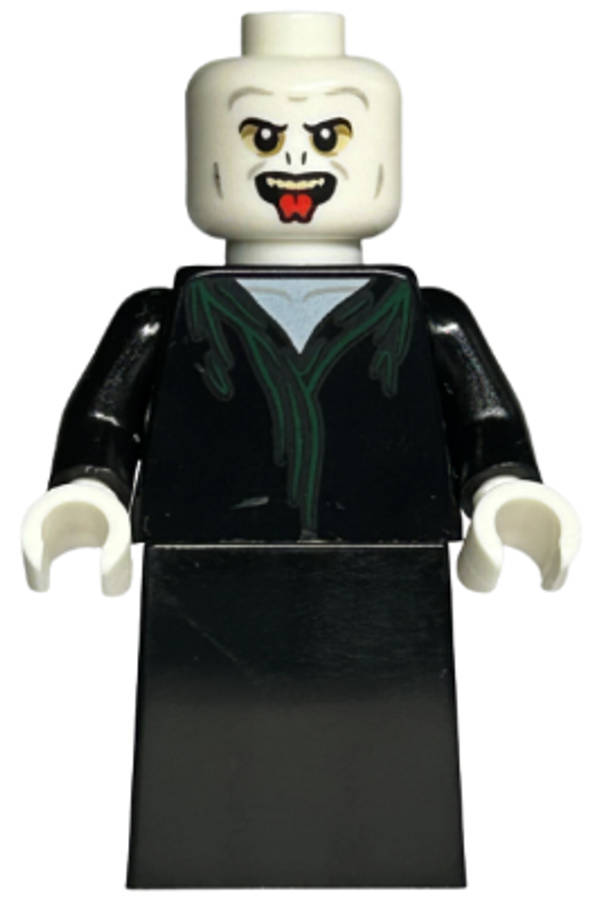 Lego NEW- Lord Voldemort - White Head Black Skirt Tongue
