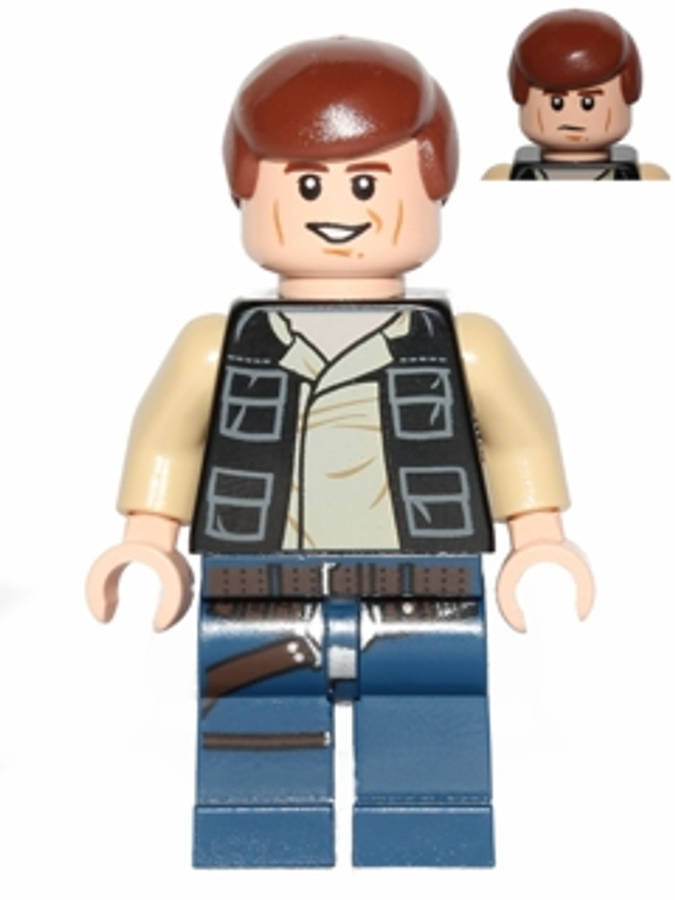 Han Solo, Dark Blue Legs, Vest with Pockets - Original Lego Minifigures