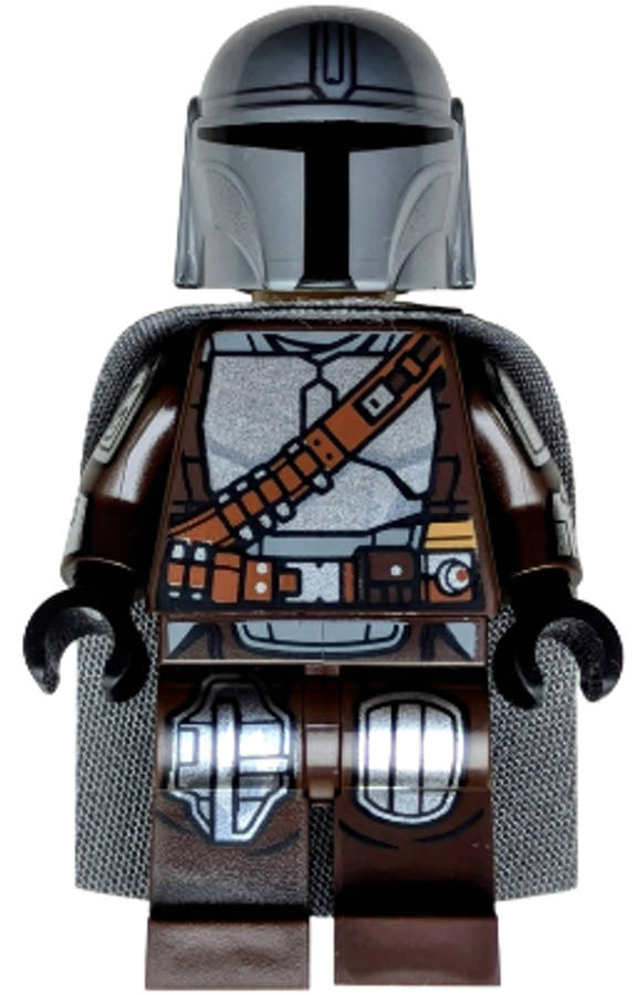 Lego (N) ~ The Mandalorian / Din Djarin / 'Mando' - Silver Beskar Armor Cape Pr~
