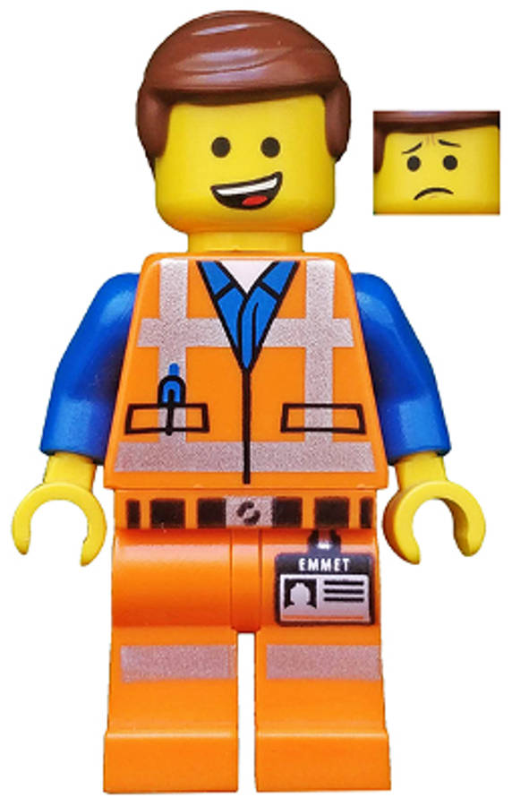 Emmet - Lopsided Open Mouth Smile - Original Lego Minifigures