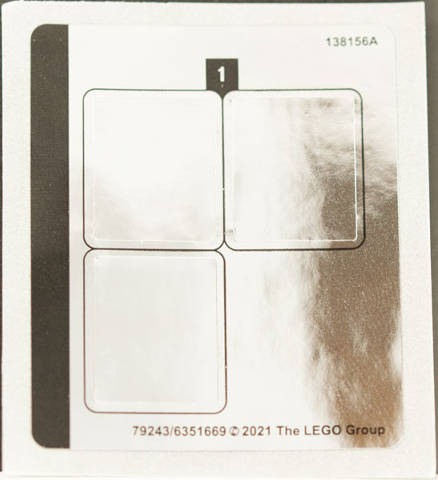 Lego NEW - Sticker Sheet for Set 76386 Mirrored - (79243/6351669)~