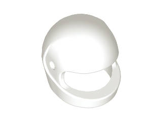 Lego NEW - Minifigure Headgear Helmet Motorcycle (Standard)~ [White]