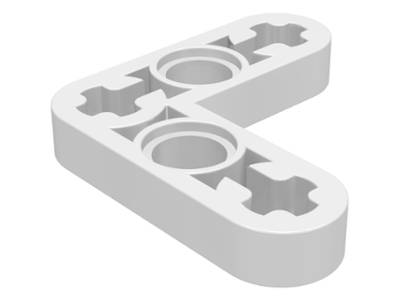 Lego Used - Technic Liftarm Modified Bent Thin L-Shape 3 x 3~ [White]