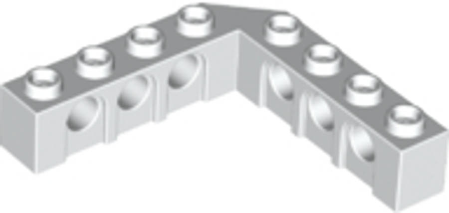 Lego (U) ~ Technic Brick 5 x 5 Right Angle (1 x 4 - 1 x 4) ~ [White]