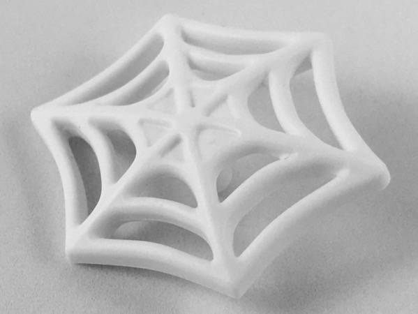 Lego (N) ~ Minifigure Weapon Web Effect Medium with Bar on Back ~ [White]