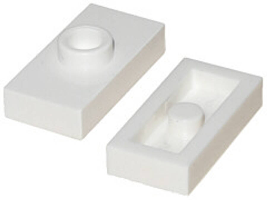 Lego (U) ~ Plate Modified 1 x 2 with 1 Stud without Groove (Jumper) ~ [White]