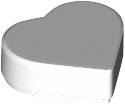 Lego (N) ~ Tile Round 1 x 1 Heart ~ [White]