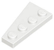 Lego (N) ~ Wedge Plate 4 x 2 Right ~ [White]