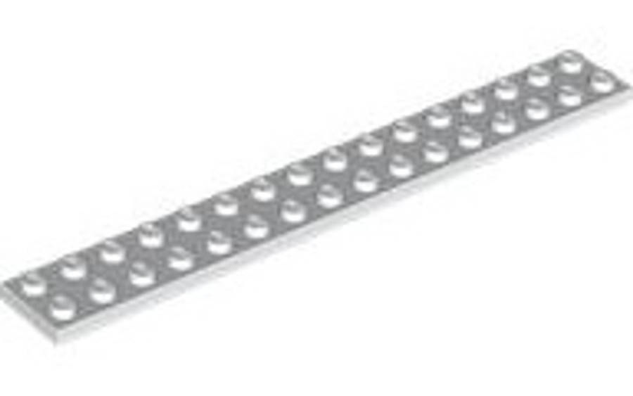 Lego (N) ~ Plate 2 x 16 ~ [White]